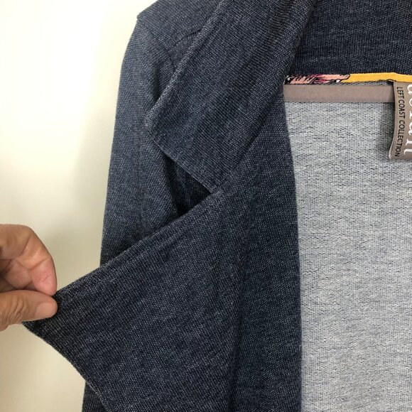 Dolan Left Coast Collection Womens Open Front Cardigan M Roll-Up Sleeves Button - Picture 4 of 12